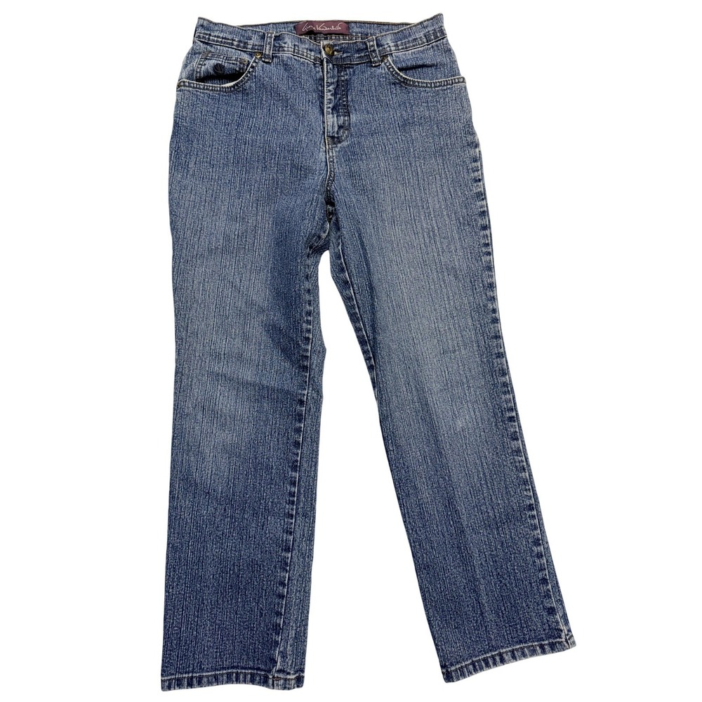 Gloria Vanderbilt Jeans Womens 10P‎ Blue Med Wash High Rise Straight Denim 31x28